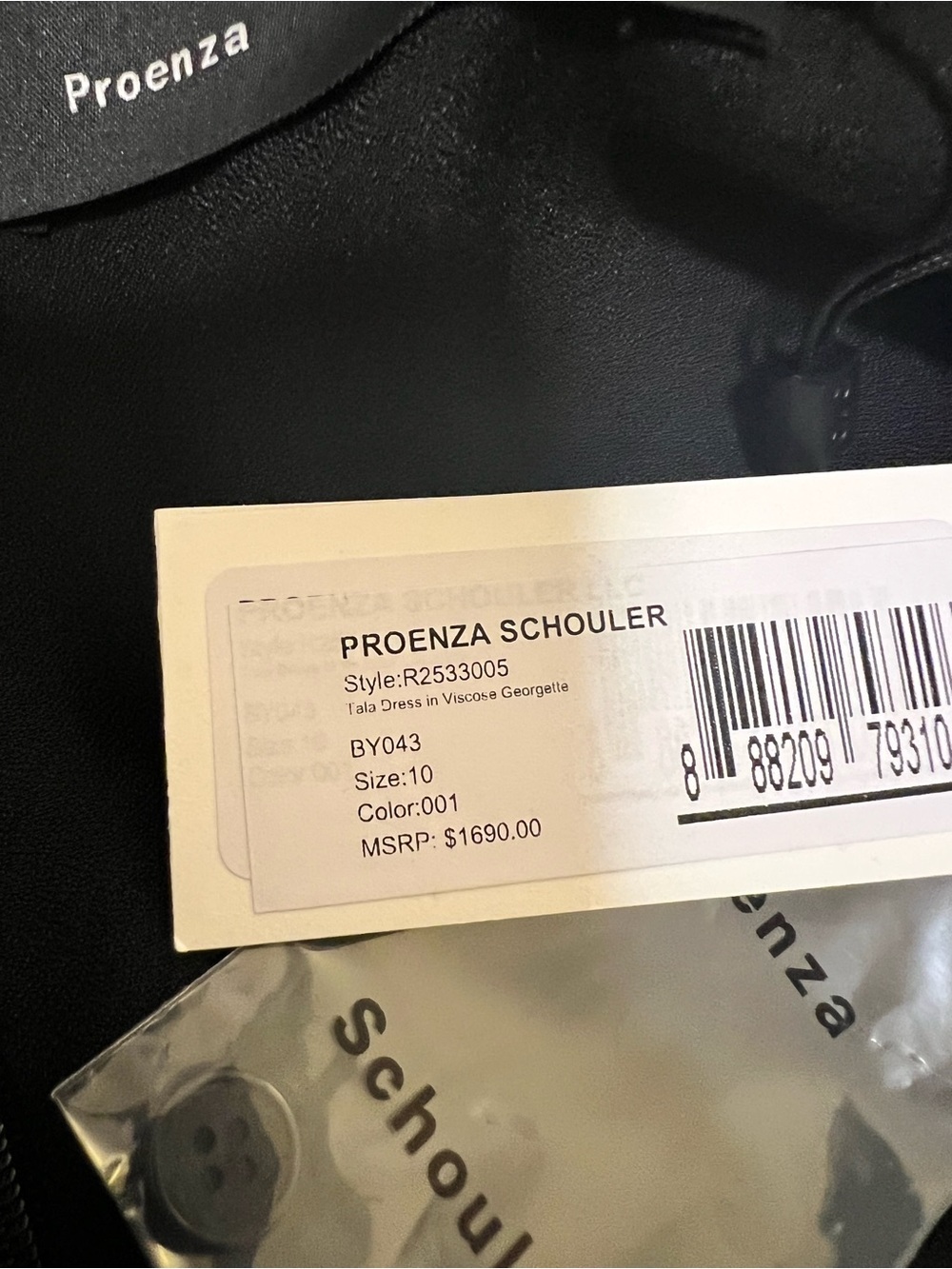 Proenza Schouler Tala Dress in Viscose Georgette size 10 - Picture 7 of 7